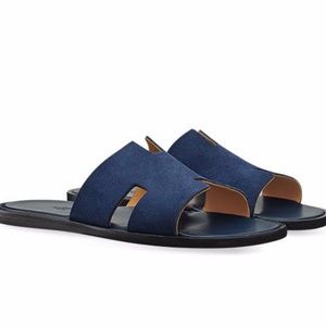 Hermes Mens Sandles Denim (43 1/2) (size 10 Mens)